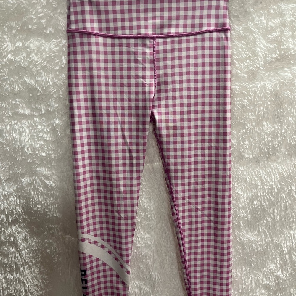 Peloton Pink Checkered Leggings - Picture 4 of 10